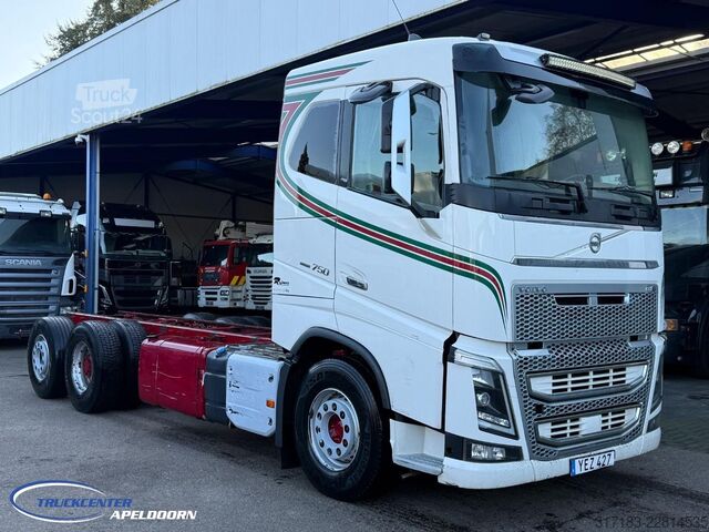 Chassi med hytt Volvo FH 750 Stuuras, Naafreductie, Euro 6, Luchtvering