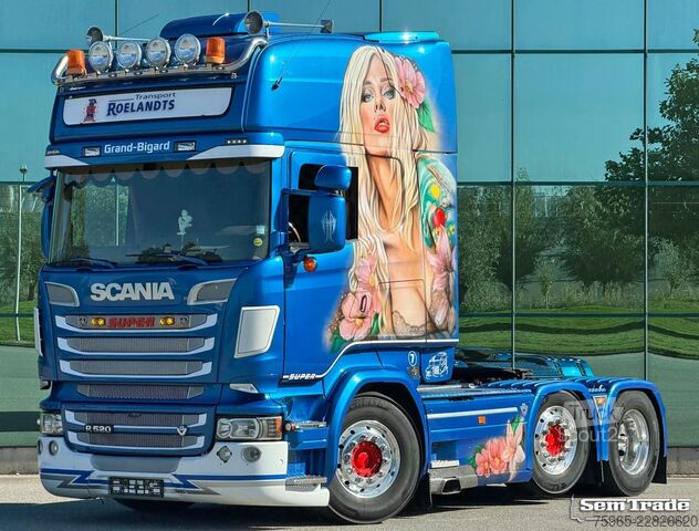 Standaard trekker SCANIA R520 V8 EURO 6 KING FULL AIR RETARDER PARK AIRCO