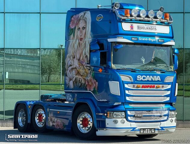 Standaard trekker SCANIA R520 V8 EURO 6 KING FULL AIR RETARDER PARK AIRCO