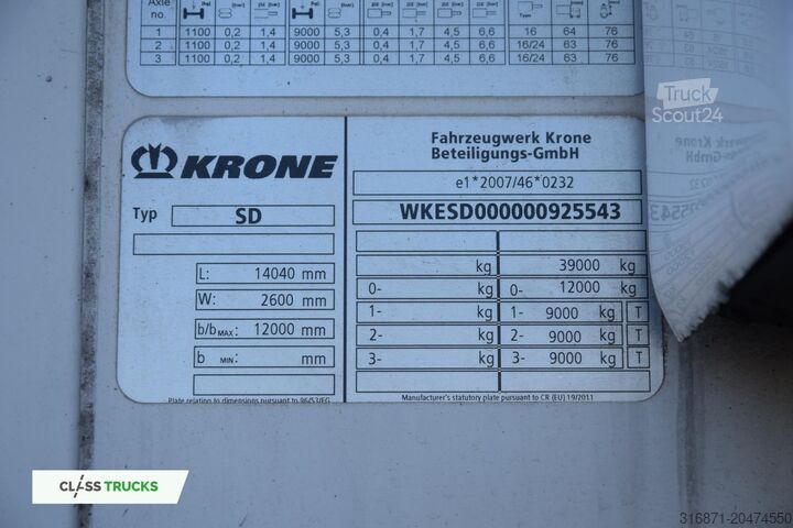 Reefer semitrailer KRONE SDR Cool Liner FP 60 ThermoKing SLXi 300