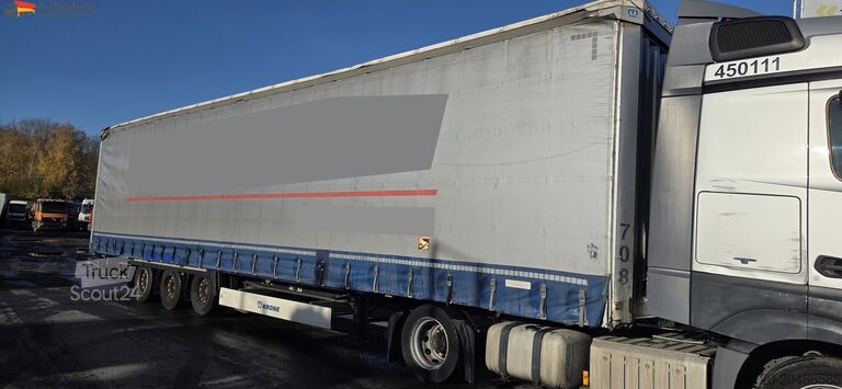 Open oplegger met zeil Krone SD Megatrailer Hubdach Liftachse | SAF Achsen