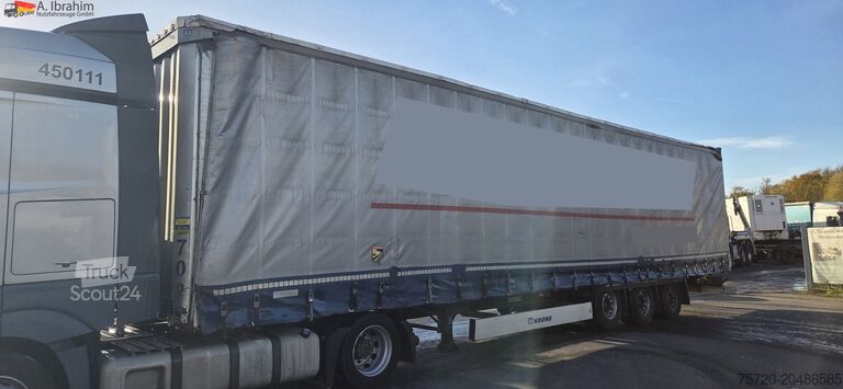 Otevřený návěs s plachtou Krone SD Megatrailer Hubdach Liftachse | SAF Achsen