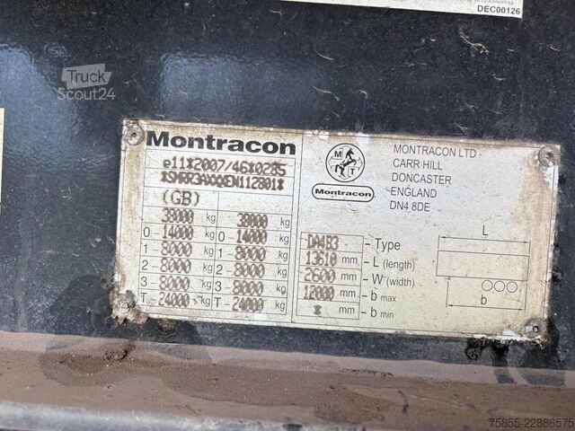 Koel-vriestransport Montracon Fridge Carrier Vector 1950 MT / SAF Axles
