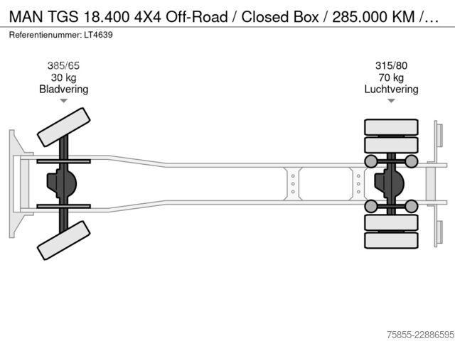 βαλίτσα MAN TGS 18.400 4X4 Off-Road / Closed Box / 285.000 ...