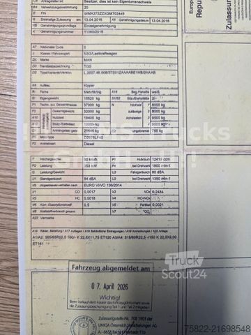 Damperli kamyon MAN TGS 35.480 / 8X4 / Meiller Bordmatik