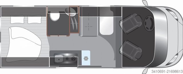 Teilintegriertes Wohnmobil LMC Innovan Pure 600 8G Auto Fahrassistenz-Paket