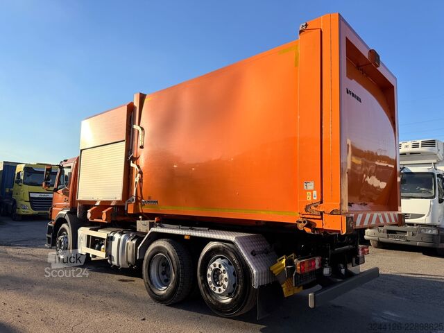 Roll-off-kippi kuorma-auto MERCEDES-BENZ Axor2629L Faun MSTS PACKER3/+Absetzbehälter/Müll