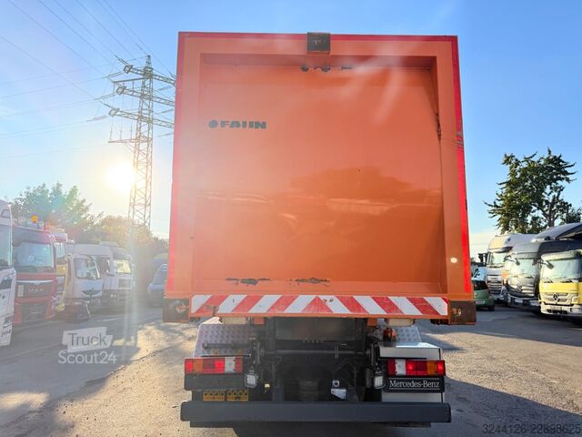 Roll-off-kippi kuorma-auto MERCEDES-BENZ Axor2629L Faun MSTS PACKER3/+Absetzbehälter/Müll