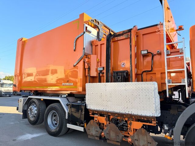 Jäteauto MERCEDES-BENZ Axor2629L Faun MSTS PACKER3/Abroller+Container/