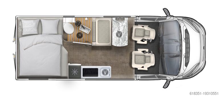 SkĂ„pbil EURA MOBIL VAN 595 HB, Radio, Alufelgen, RĂŒckfahrkamera