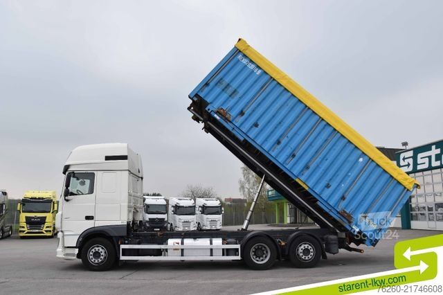 Camión con caja móvil DAF XF 480 6x2 Kipp-WAB SSC Retarder Standklima