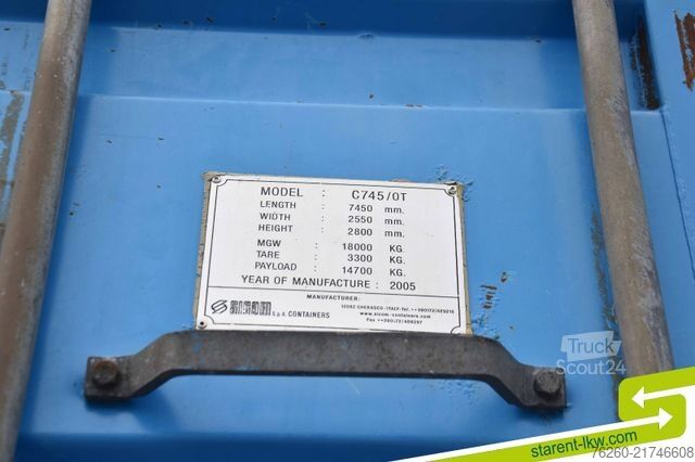 Camión con caja móvil DAF XF 480 6x2 Kipp-WAB SSC Retarder Standklima