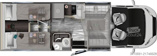Semi-integrated camper MOBILVETTA Krosser P86 NB ohne Hubbett Ab ca.06.2026!