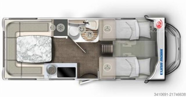 Alcove camper EURAMOBIL Activa One AO 650 HS Vorlauf 2026