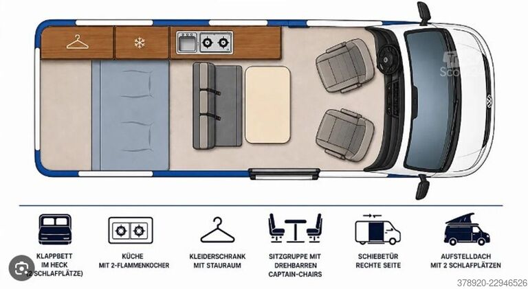 Τροχόσπιτο αυτοκινούμενο VW California T6 Coast 4Motion Allrad