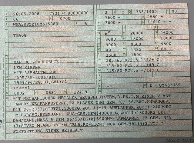 Trattore stradale standard MAN TGS 26.480 / 6X4 / Manual / Ret / German