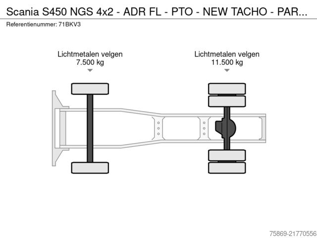 Sustancias peligrosas Scania S450 NGS 4x2 - ADR FL - PTO - NEW TACHO - PARK...