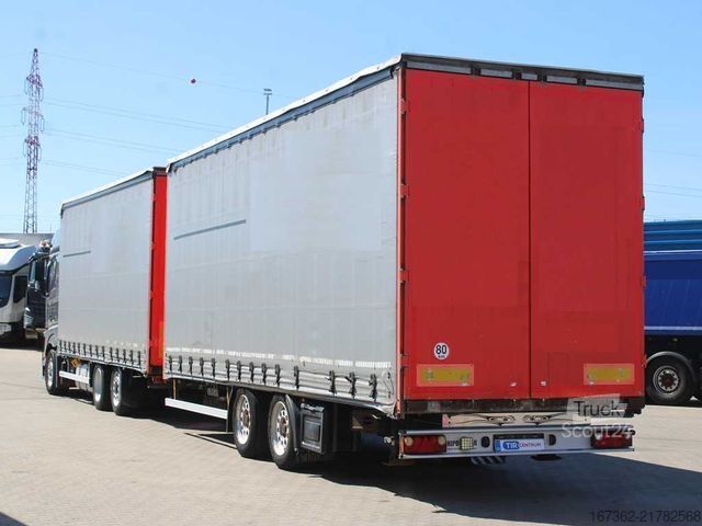 LKW mit Pritsche & Plane MERCEDES-BENZ Actros 2542, EURO 6, 6X2, TRANSIT SET + HIPOCAR