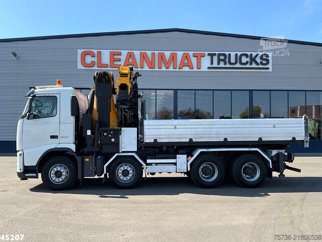 Vinç kamyonu Volvo FH 500 8x4 Effer 65 Tonmeter laadkraan + Fly-Jib