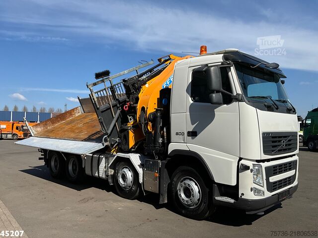 Vinç kamyonu Volvo FH 500 8x4 Effer 65 Tonmeter laadkraan + Fly-Jib