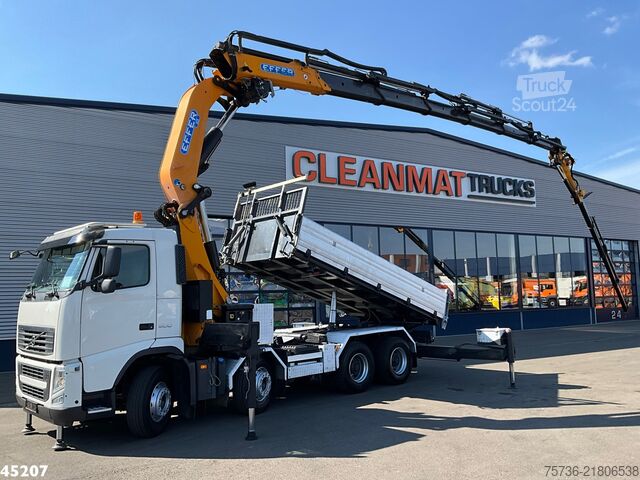 Vinç kamyonu Volvo FH 500 8x4 Effer 65 Tonmeter laadkraan + Fly-Jib