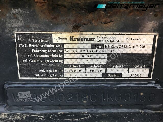 Rimorchio portatronchi  Kurzholzanhänger 20 t.  Holzanhänger