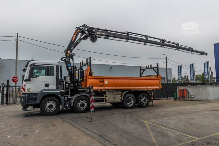Tipper med kran MAN TGS 35.400 BL -8x4H-6+ PM 38.5 SP-LC/7x