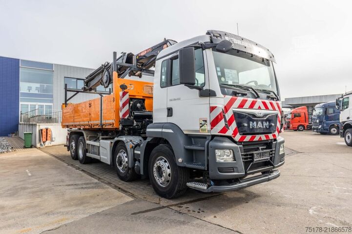 Tipper med kran MAN TGS 35.400 BL -8x4H-6+ PM 38.5 SP-LC/7x