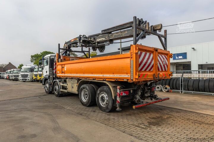 Camion-benne avec grue MAN TGS 35.400 BL -8x4H-6+ PM 38.5 SP-LC/7x