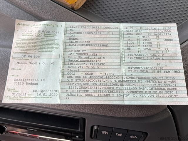 Zugmaschine DAF XF 530 FT