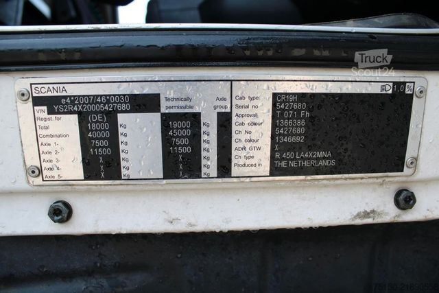Standartinis vilkikas SCANIA R 450 4x2 BL Highline Kipphydraulik Nr.: 680
