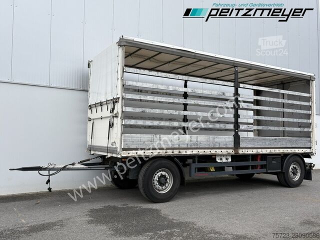 Åben trailer med presenning Krukenmeier PRITSCHENANHÄNGER 18 T. mit Durchlade
