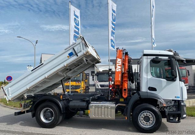 Trójstronna wywrotka MERCEDES-BENZ 1835 Kipper/Meiller/Atlas 135/Funk/74 tkm/Top