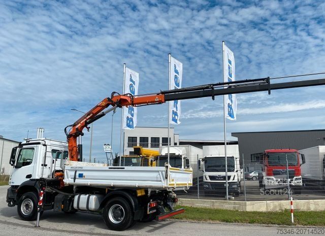 Trójstronna wywrotka MERCEDES-BENZ 1835 Kipper/Meiller/Atlas 135/Funk/74 tkm/Top