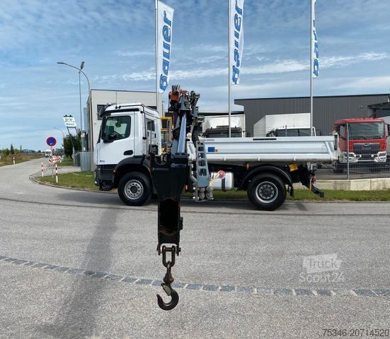 Trójstronna wywrotka MERCEDES-BENZ 1835 Kipper/Meiller/Atlas 135/Funk/74 tkm/Top