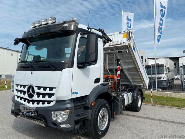 Samochód do zadań specjalnych MERCEDES-BENZ 1835 Kipper/Meiller/Atlas 135/Funk/74 tkm/Top