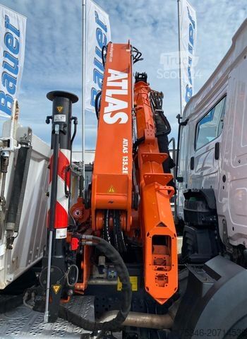 Żuraw samochodowy MERCEDES-BENZ 1835 Kipper/Meiller/Atlas 135/Funk/74 tkm/Top