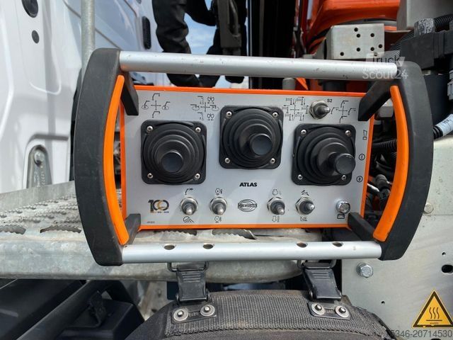 Żuraw samochodowy MERCEDES-BENZ 1835 Kipper/Meiller/Atlas 135/Funk/74 tkm/Top