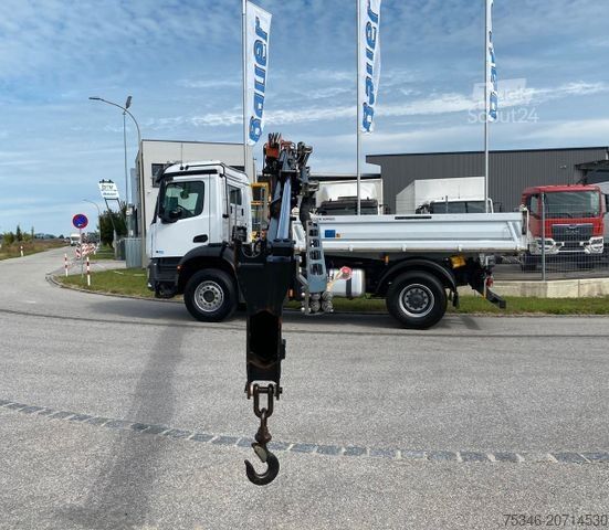 Żuraw samochodowy MERCEDES-BENZ 1835 Kipper/Meiller/Atlas 135/Funk/74 tkm/Top