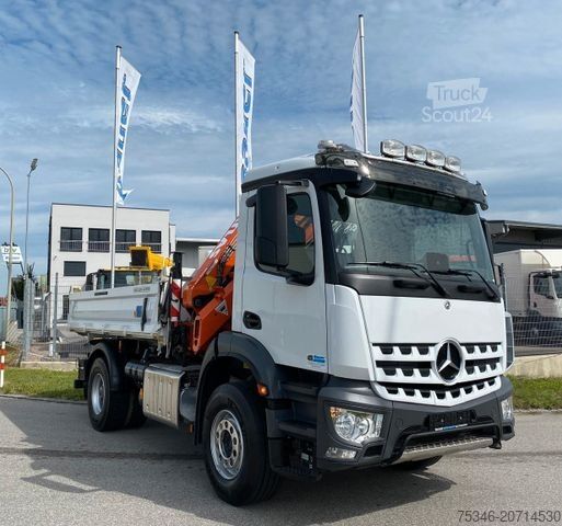 Żuraw samochodowy MERCEDES-BENZ 1835 Kipper/Meiller/Atlas 135/Funk/74 tkm/Top