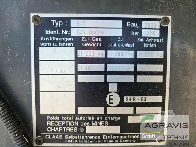 Mietitrebbia Claas LEXION 460 TERRA TRAC