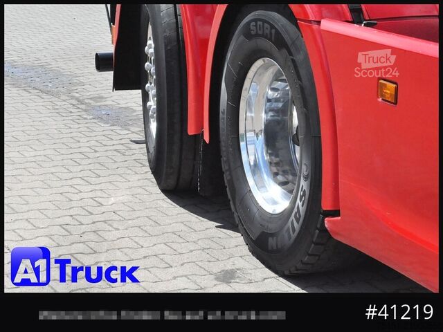 Hákový nosič kontejnerů SCANIA R500, Abrollkipper, HIAB, Lift-Lenkachse,