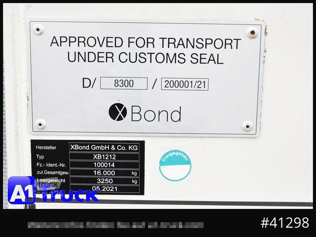 Výměnná nástavba s boxovou konstrukcí SCHMITZ XBOND WB 7,82, Jumbokoffer, 2950mm innen