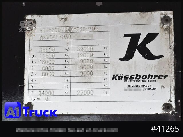 مقطورة نصفية مفتوحة مع قماش مشمع KAESSBOHRER Mega Trailer, Code XL, Aluplank, TÜV 07/2026