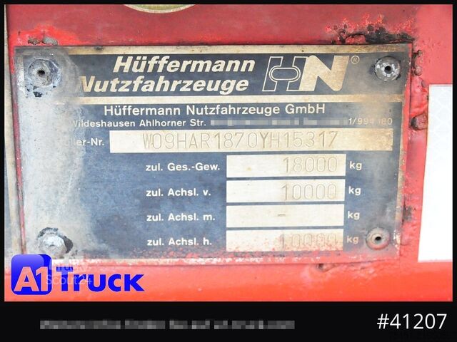 Reboque roll off HUEFFERMANN HAR 1870, luft,BPW 1 Hand