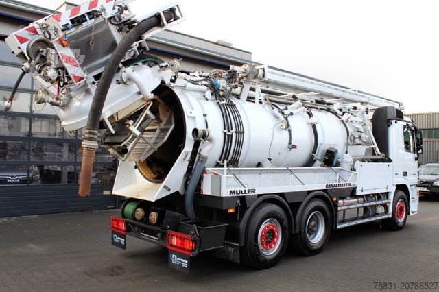 Vakuumtanktankvogn MERCEDES-BENZ Actros 2844 6x2 Müller 10m³ Canalmaster WRG