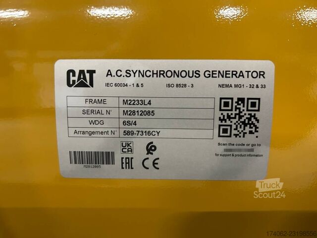 CAT DE88E0 - 88 kVA ģenerators - DPX-18012 Caterpillar DE88E0 - 88 kVA Generator - DPX-18012