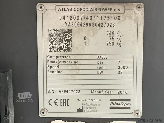 Atlas Copco XAS 88 KD - N Atlas Copco XAS 88 KD - N