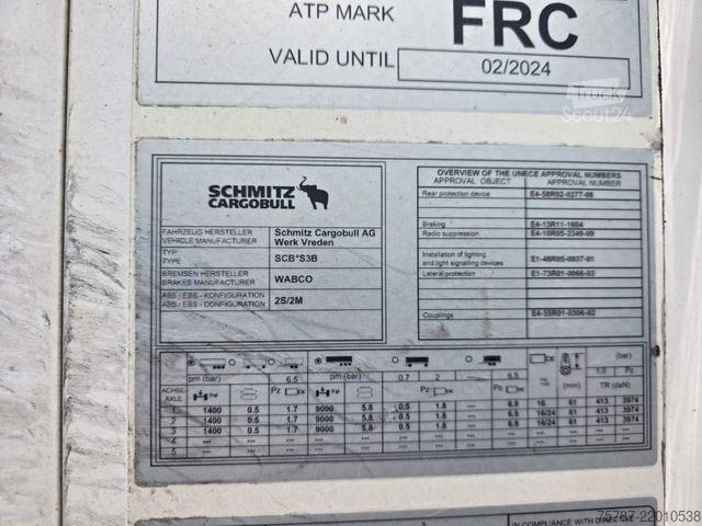 Semiremorcă frigorifică SCHMITZ CARGOBULL Doppelkstock Tiefkühler, SKO, Wartungsvertrag