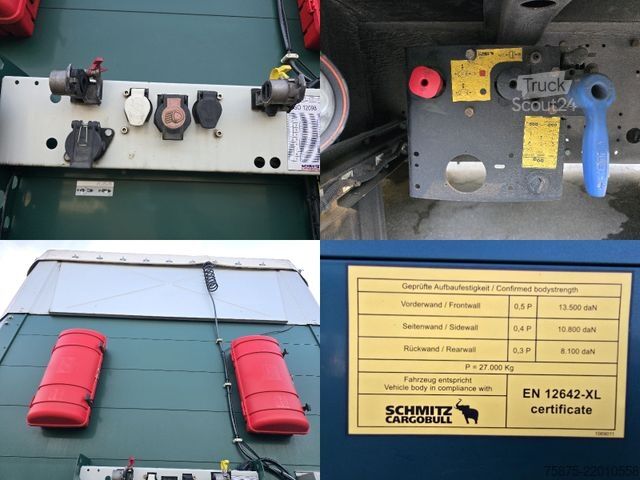 Відкритий напівпричіп з тентом SCHMITZ CARGOBULL Standard*Hubdach*Verbreiterbar*RSAB*Rungentasche